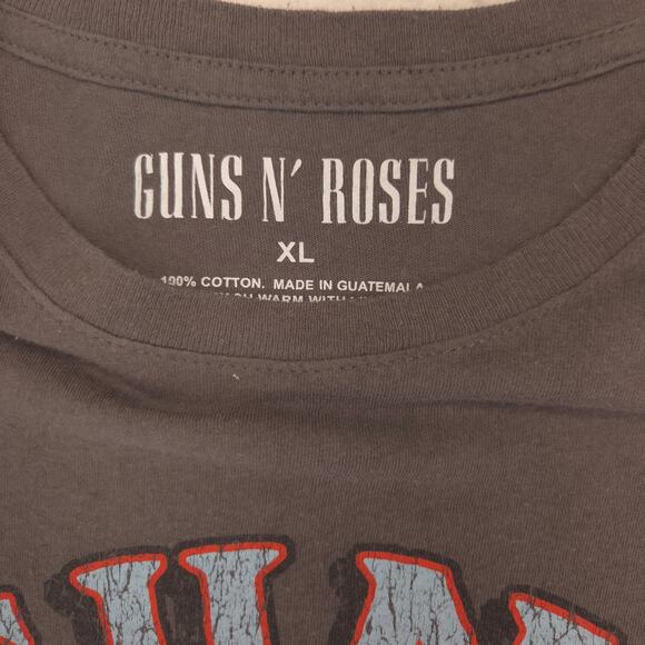 Guns And Roses Band Crew Neck Graphic Shirt Womens Size Extra Large XL Gray - Picture 3 of 9